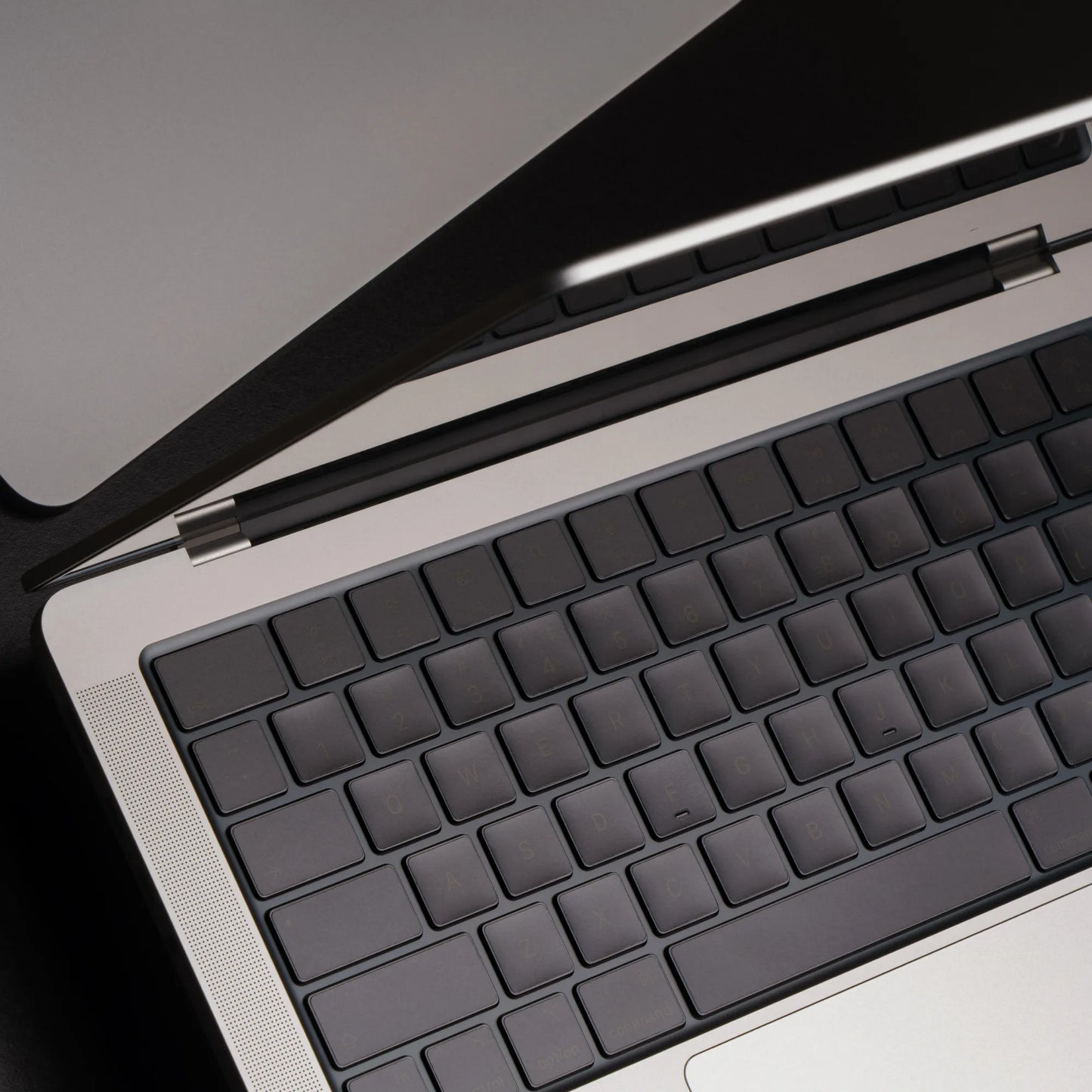 MacBook keycap stickers anti-glare matte black — Barekey