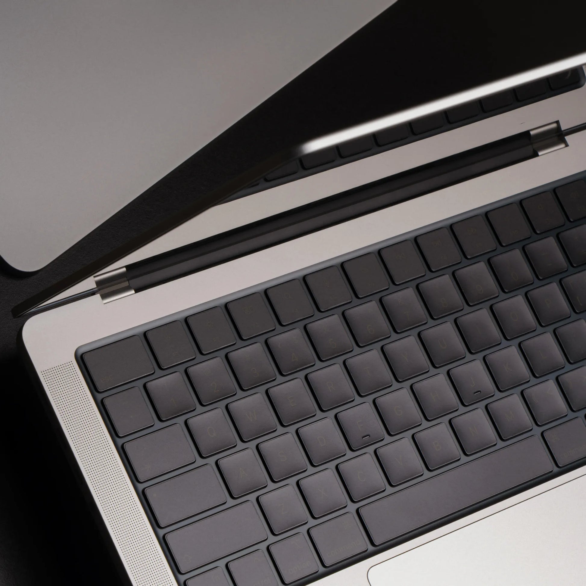 MacBook keycap stickers anti-glare matte black — Barekey