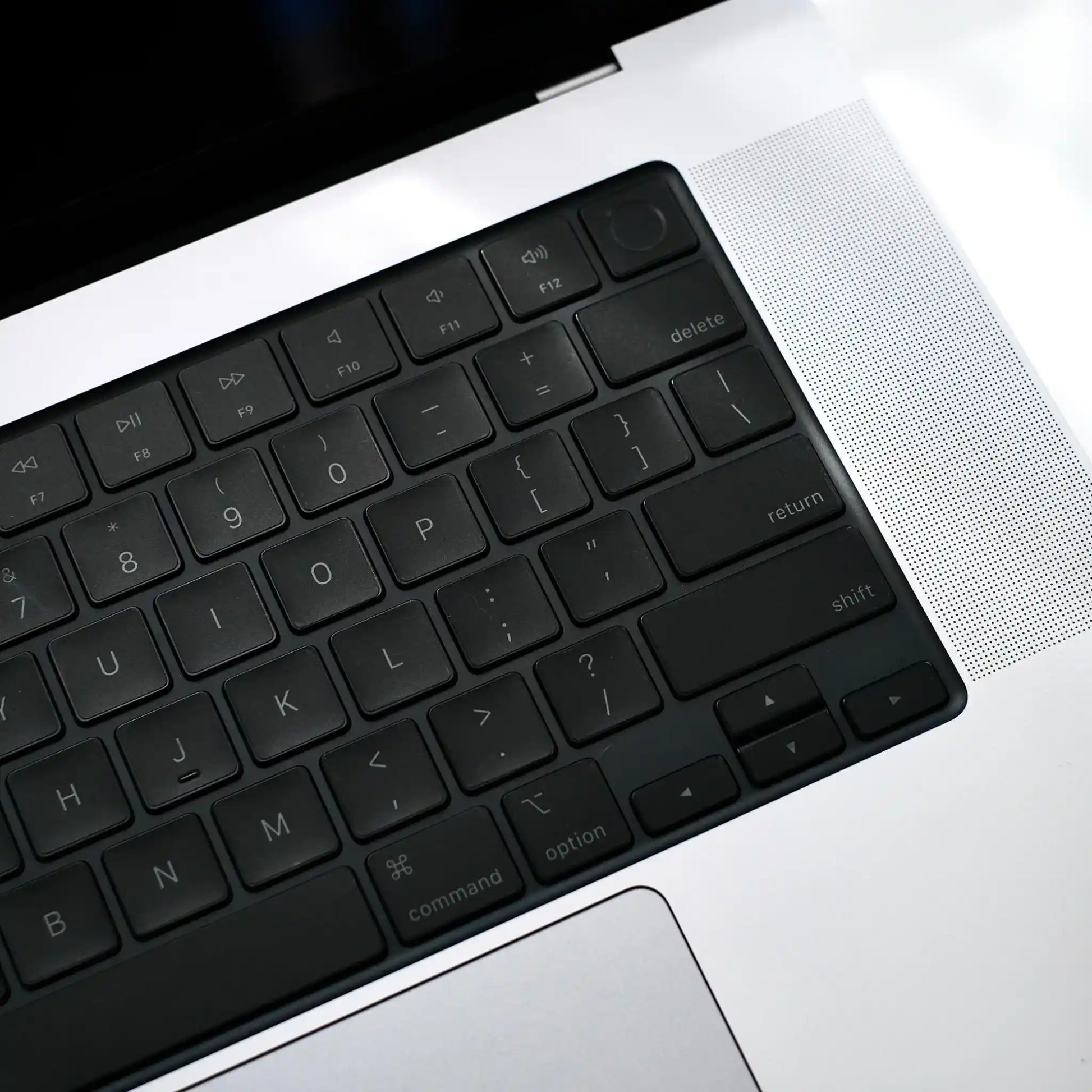 MacBook keycap stickers precision die-cut detail — Barekey