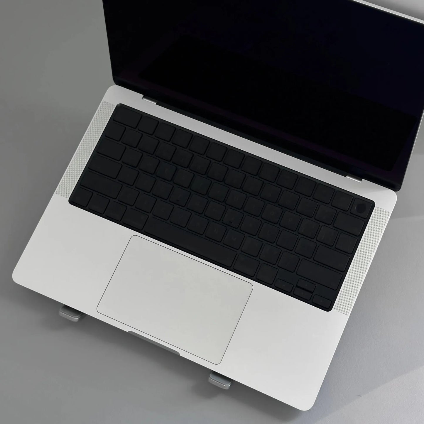 MacBook keyboard cover matte texture close-up — Barekey