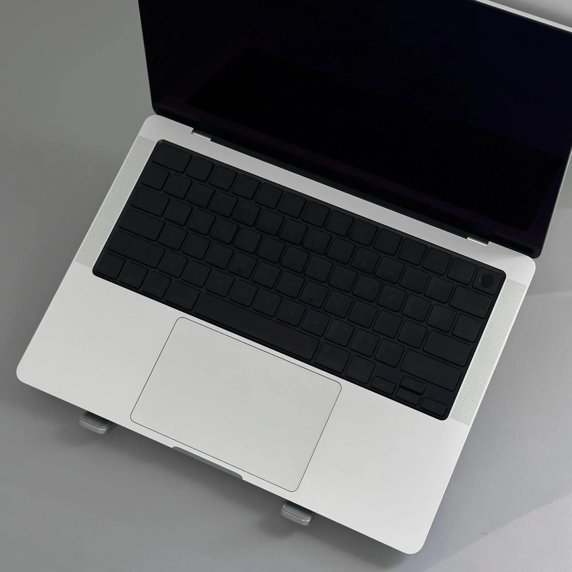 MacBook keyboard cover matte texture close-up — Barekey